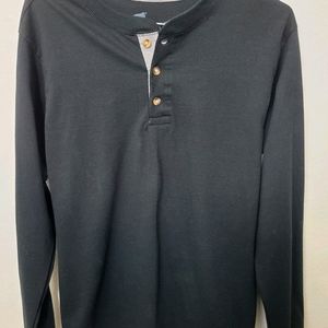 Hanes Beefy Long Sleeve Henley Shirt
